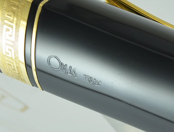Omas 360 Fountain Pen - Black with Gold Trim, 18k Medium